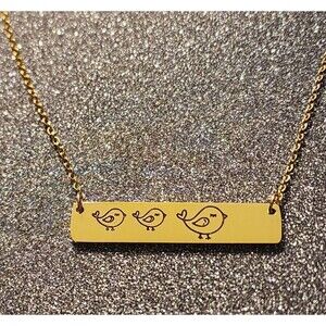 Stainless Steel Gold Plated Chick Necklace